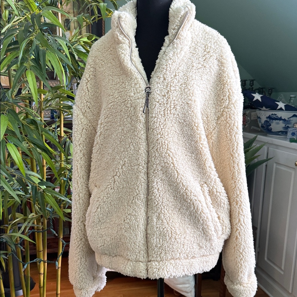 Urban Outfitters Cream Sherpa Jacket